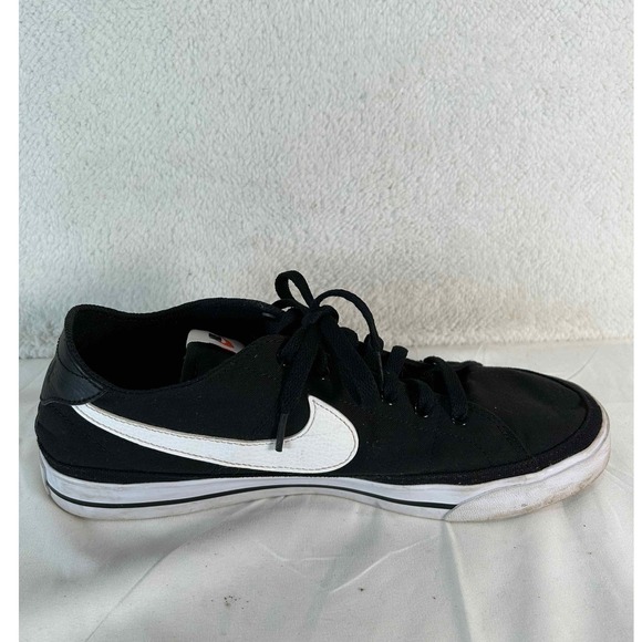 Nike Court Legacy Canvas Black White Sneakers Tennis Shoes Casual Size 11 - Picture 8 of 15
